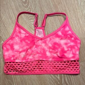 PINK Victoria's Secret Pink Sports Bra with Tie-Dye and Racerback